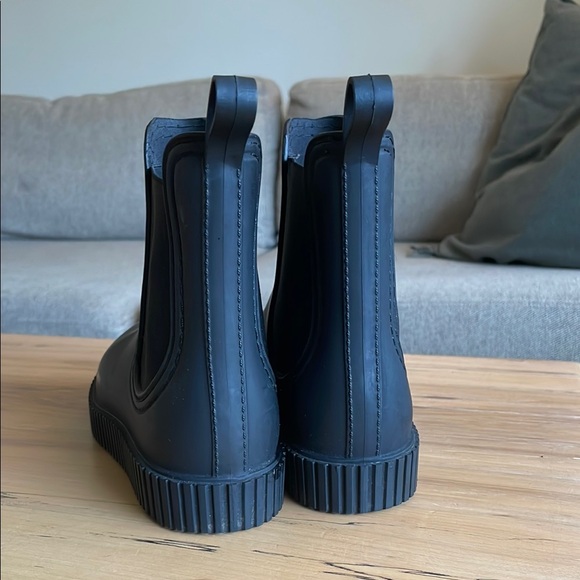 Black Rubber Chelsea Boots - Picture 3 of 3